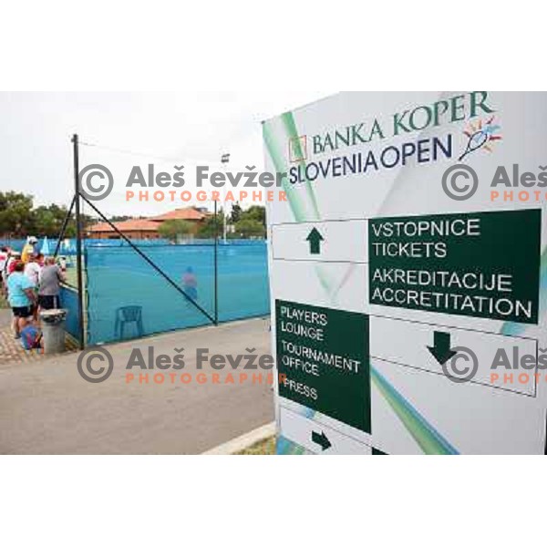 during action in first round of Qualifications for Banka Koper Slovenia Open, WTA tour tournament, Portoroz 18.7.2009 