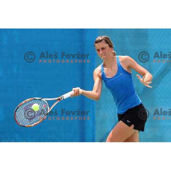 Ana Vrljic (CRO) during action in first round of Qualifications for Banka Koper Slovenia Open, WTA tour tournament, Portoroz 18.7.2009 