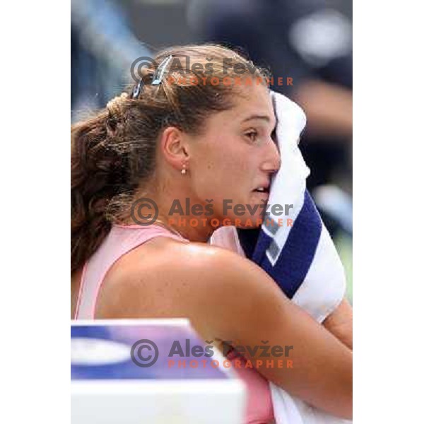 Ekaterina Ivanova (RUS) during action in first round of Qualifications for Banka Koper Slovenia Open, WTA tour tournament, Portoroz 18.7.2009 