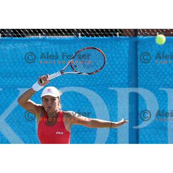 Anna Tatishvili (GEO) in action during match in first round of Banka Koper Slovenia Open WTA tour tennis tournament in Portoroz, Slovenia 20.7.2009 