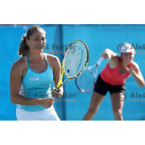 Ekaterina Ivanova (RUS) in action during match in first round of Banka Koper Slovenia Open WTA tour tennis tournament in Portoroz, Slovenia 20.7.2009 