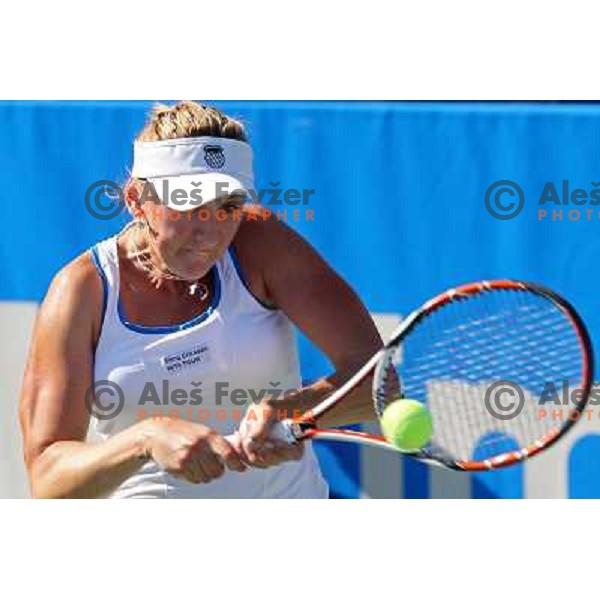 Olga Govortsova (BLR) in action during match in first round of Banka Koper Slovenia Open WTA tour tennis tournament in Portoroz, Slovenia 20.7.2009 