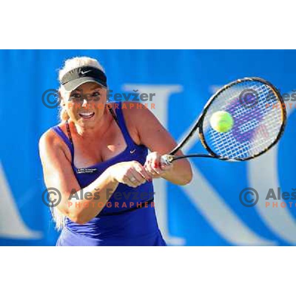 Tadeja Majeric (SLO) in action during match in first round of Banka Koper Slovenia Open WTA tour tennis tournament in Portoroz, Slovenia 20.7.2009 