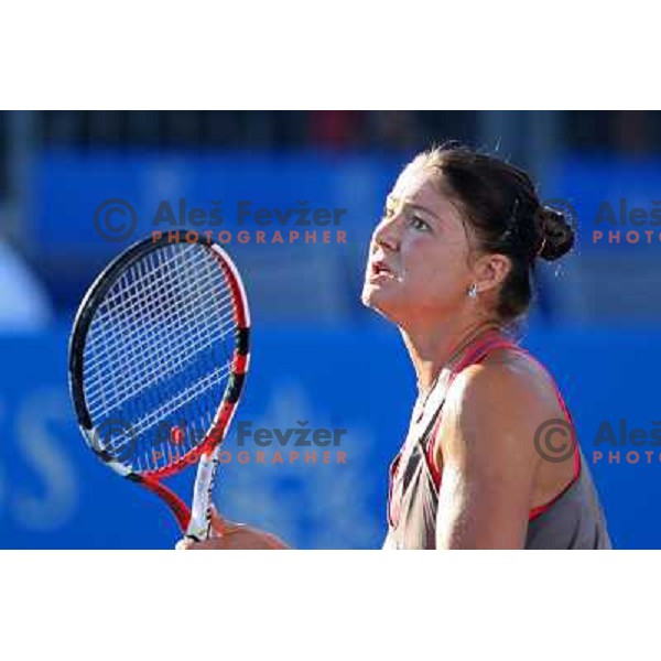 Dinara Safina (RUS) in action during match in first round of Banka Koper Slovenia Open WTA tour tennis tournament in Portoroz, Slovenia 20.7.2009 