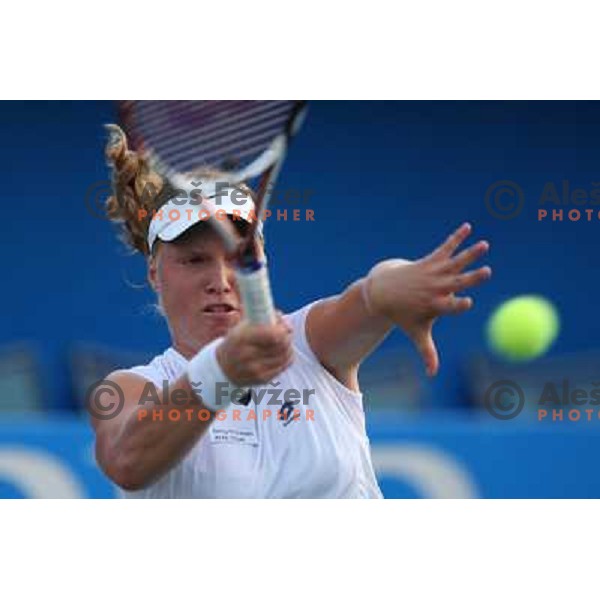 Masa Zec Peskiric (SLO) in action during match in first round of Banka Koper Slovenia Open WTA tour tennis tournament in Portoroz, Slovenia 20.7.2009 