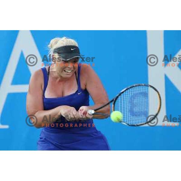 Tadeja Majeric (SLO) in action during match in first round of Banka Koper Slovenia Open WTA tour tennis tournament in Portoroz, Slovenia 20.7.2009 