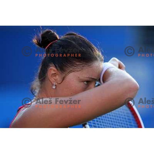 Dinara Safina (RUS) in action during match in first round of Banka Koper Slovenia Open WTA tour tennis tournament in Portoroz, Slovenia 20.7.2009 