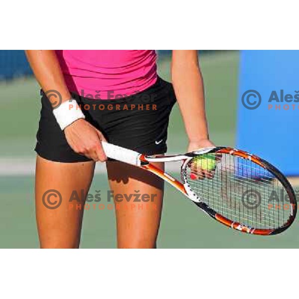 Petra Martic (CRO) in action during match in first round of Banka Koper Slovenia Open WTA tour tennis tournament in Portoroz, Slovenia 20.7.2009 