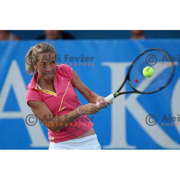 Klara Zakopalova (CZE) in action during match in first round of Banka Koper Slovenia Open WTA tour tennis tournament in Portoroz, Slovenia 20.7.2009 