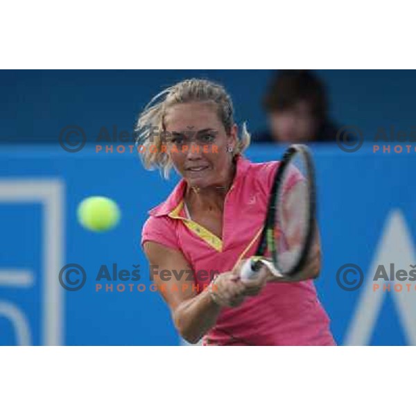 Klara Zakopalova (CZE) in action during match in first round of Banka Koper Slovenia Open WTA tour tennis tournament in Portoroz, Slovenia 20.7.2009 