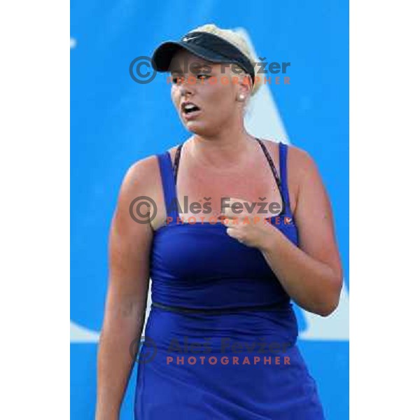 Tadeja Majeric (SLO) in action during match in first round of Banka Koper Slovenia Open WTA tour tennis tournament in Portoroz, Slovenia 20.7.2009 
