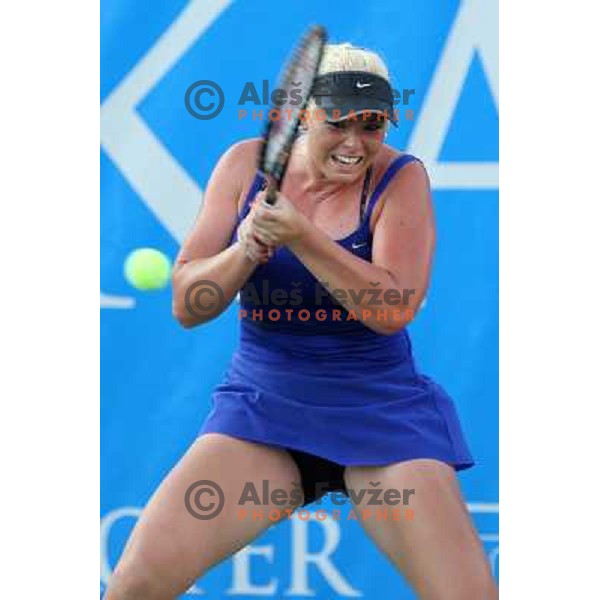 Tadeja Majeric (SLO) in action during match in first round of Banka Koper Slovenia Open WTA tour tennis tournament in Portoroz, Slovenia 20.7.2009 