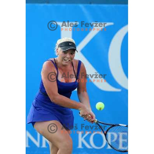 Tadeja Majeric (SLO) in action during match in first round of Banka Koper Slovenia Open WTA tour tennis tournament in Portoroz, Slovenia 20.7.2009 