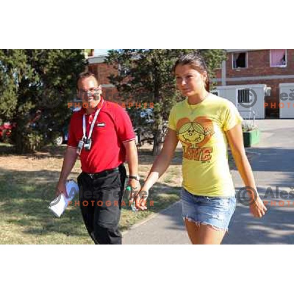 Andrej Bizjak, tournament director and World No.1 Dinara Safina (RUS) coming to site of Banka Koper Slovenia Open, WTA tour, Portoroz 21.7.2009 