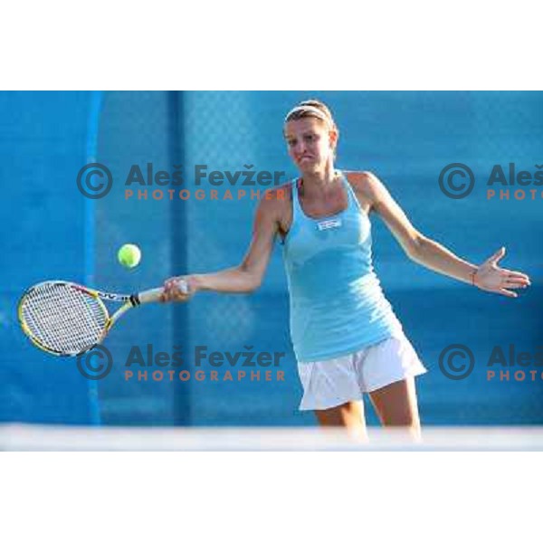 Sesil Karatancheva (KAZ) during action in first round of Banka Koper Slovenia Open, WTA tour, Portoroz 21.7.2009 