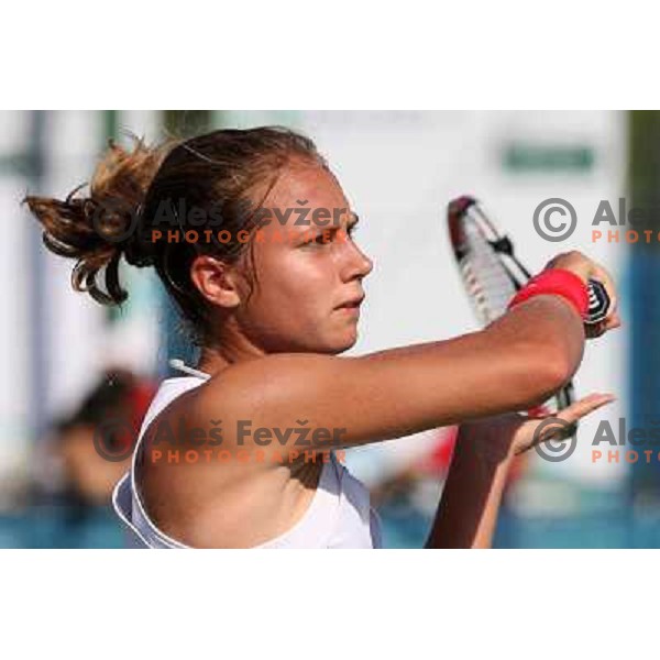 Stefanie Voegele (SUI) during action in first round of Banka Koper Slovenia Open, WTA tour, Portoroz 21.7.2009 