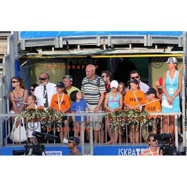 Spectators watching action in second raound of Banka Koper Slovenia Open, WTA tour, Portoroz, Slovenia 22.7.2009 