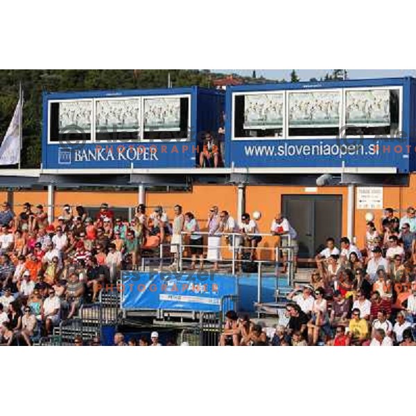 Spectators watching action in second round of Banka Koper Slovenia Open, WTA tour, Portoroz, Slovenia 22.7.2009 