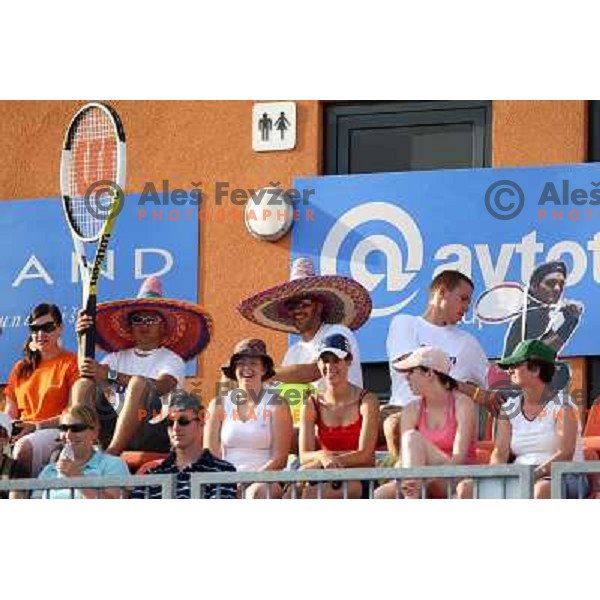 Spectators watching action in second round of Banka Koper Slovenia Open, WTA tour, Portoroz, Slovenia 22.7.2009 
