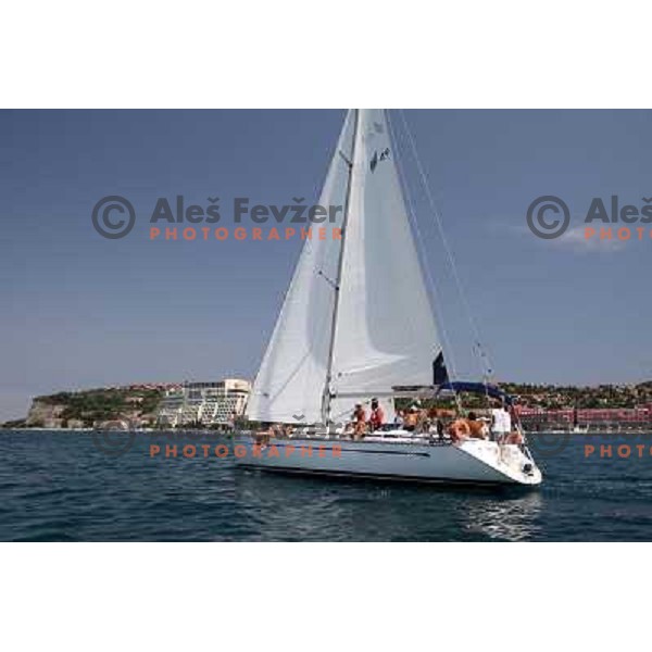 Players and guests enjoy morning sailing and swiming in the sea before afternoon action in second round of Banka Koper Slovenia Open, WTA tour, Portoroz, Slovenia 22.7.2009 