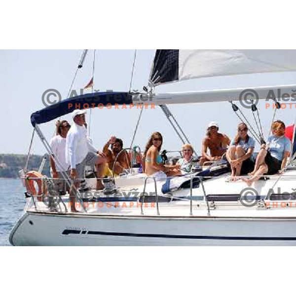 Players and guests enjoy morning sailing and swiming in the sea before afternoon action in second round of Banka Koper Slovenia Open, WTA tour, Portoroz, Slovenia 22.7.2009 