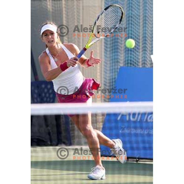 Camille Pin (FRA) during action in second round of Banka Koper Slovenia Open, WTA tour, Portoroz, Slovenia 22.7.2009 
