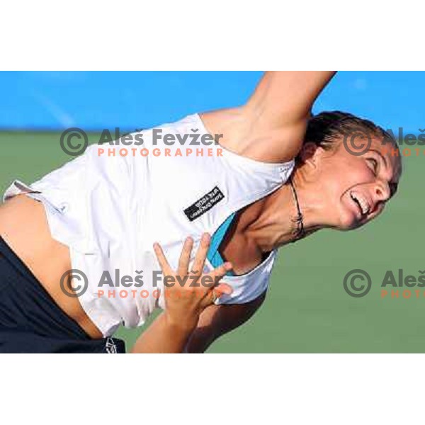 Sara Errani (ITA) in action during second round of Banka Koper Slovenia Open, WTA tour, played in SRC Marina, Portoroz 23.7.2009 