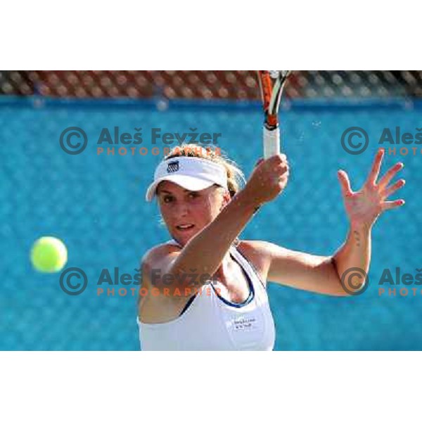 Olga Govortsova (BLR) in action during second round of Banka Koper Slovenia Open, WTA tour, played in SRC Marina, Portoroz 23.7.2009 