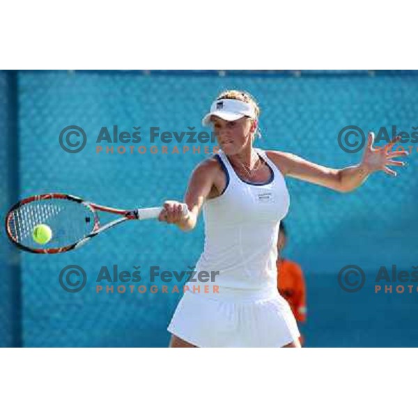 Olga Govortsova (BLR) in action during second round of Banka Koper Slovenia Open, WTA tour, played in SRC Marina, Portoroz 23.7.2009 