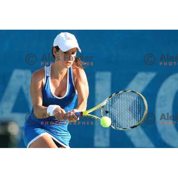 Camille Pin (FRA) in action during second round of Banka Koper Slovenia Open, WTA tour, played in SRC Marina, Portoroz 23.7.2009 