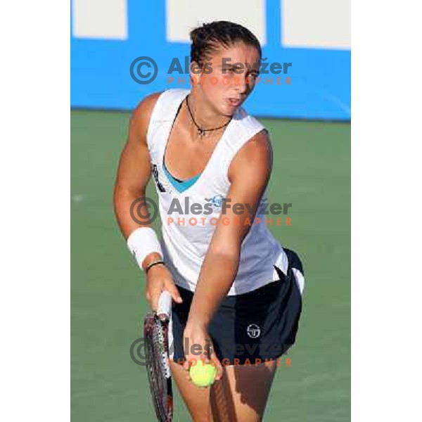 Sara Errani (ITA) in action during second round of Banka Koper Slovenia Open, WTA tour, played in SRC Marina, Portoroz 23.7.2009 