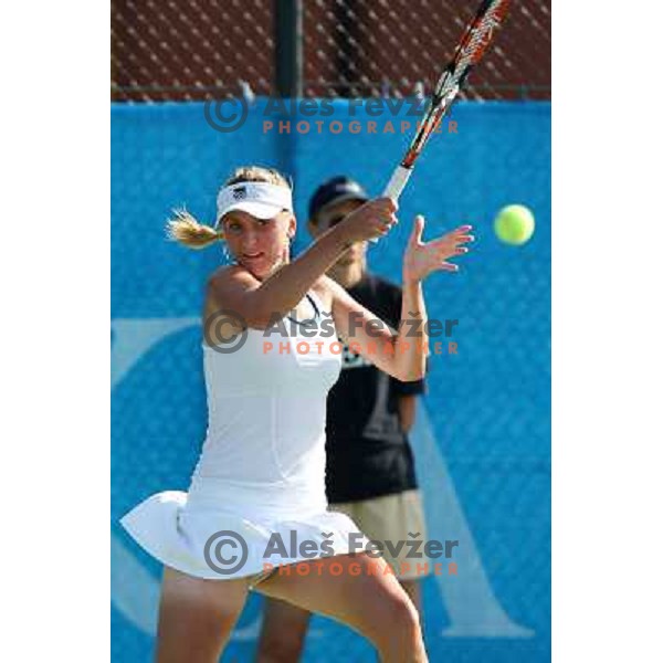 Olga Govortsova (BLR) in action during second round of Banka Koper Slovenia Open, WTA tour, played in SRC Marina, Portoroz 23.7.2009 