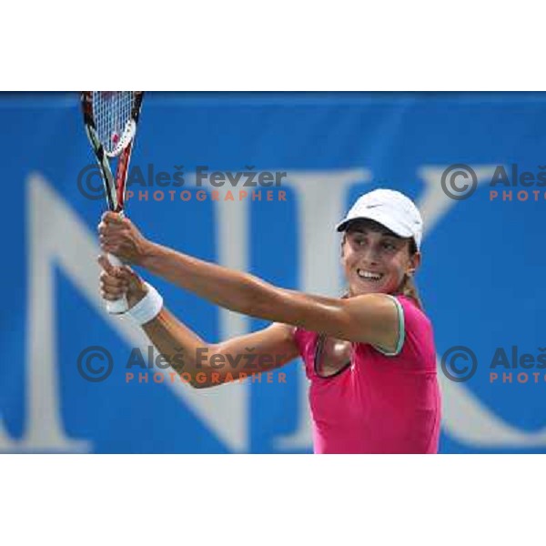 Petra Martic (CRO) in action during second round of Banka Koper Slovenia Open, WTA tour, played in SRC Marina, Portoroz 23.7.2009 