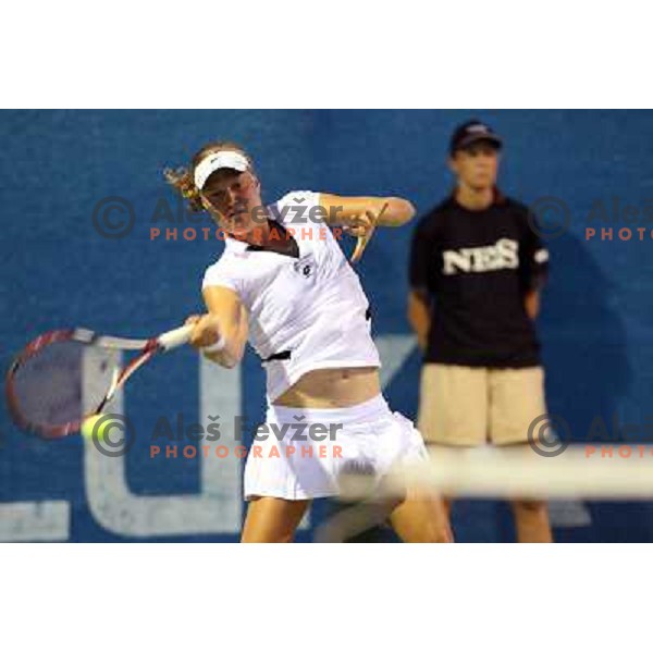 Masa Zec Peskiric (SLO) in action during second round of Banka Koper Slovenia Open, WTA tour, played in SRC Marina, Portoroz 23.7.2009 