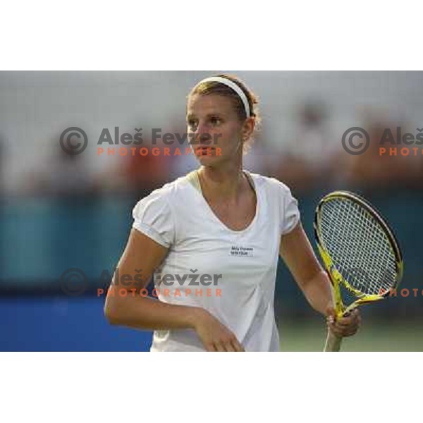  Sesil Karatantcheva (KAZ) in action during second round of Banka Koper Slovenia Open, WTA tour, played in SRC Marina, Portoroz 23.7.2009 