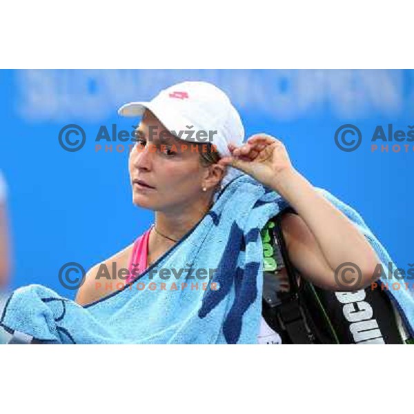Maria Elena Camerin (ITA) in action during quarter-finals of Banka Koper Slovenia Open, WTA tour in SRC Marina, Portoroz 24.7.2009 