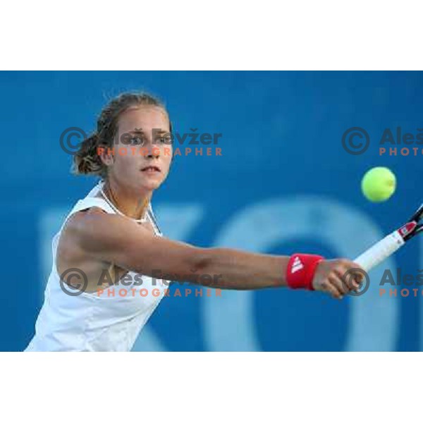 Stefanie Voegele (SUI) in action during quarter-finals of Banka Koper Slovenia Open, WYTA tour in SRC Marina, Portoroz 24.7.2009 