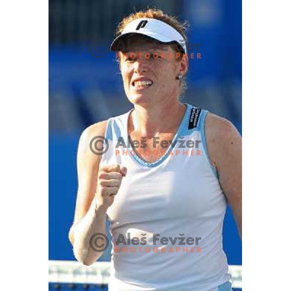 Vladimira Uhlirova (CZE) during action in semi-final of Banka Koper Slovenia Open, WTA tour, Portoroz 24.7.2009 