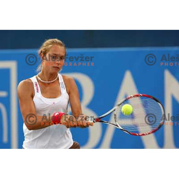 Stefanie Voegele (SUI) in action during semi-final of Banka Koper Slovenia Open, WTA tour in SRC Marina, Portoroz 25.7.2009 