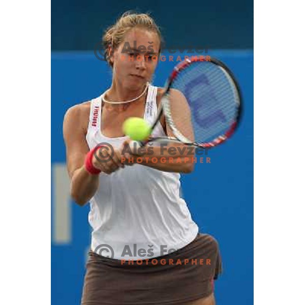 Stefanie Voegele (SUI) in action during semi-final of Banka Koper Slovenia Open, WTA tour in SRC Marina, Portoroz 25.7.2009 