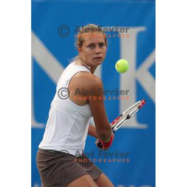Stefanie Voegele (SUI) in action during semi-final of Banka Koper Slovenia Open, WTA tour in SRC Marina, Portoroz 25.7.2009 