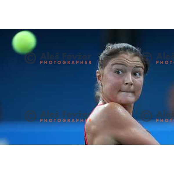 Dinara Safina (RUS) in action during final of Banka Koper Slovenia Open, WTA tour in SRC Marina, Portoroz 26.7.2009 