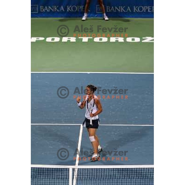 Sara Errani (ITA) in action during final of Banka Koper Slovenia Open, WTA tour in SRC Marina, Portoroz 26.7.2009 
