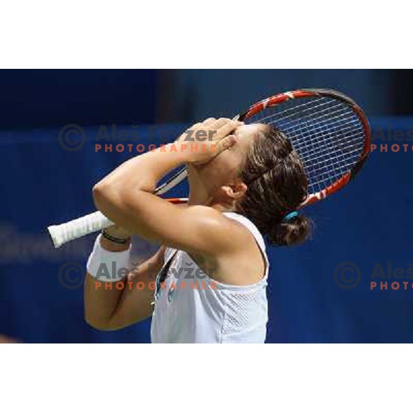 Sara Errani (ITA) in action during final of Banka Koper Slovenia Open, WTA tour in SRC Marina, Portoroz 26.7.2009 