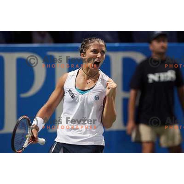 Sara Errani (ITA) in action during final of Banka Koper Slovenia Open, WTA tour in SRC Marina, Portoroz 26.7.2009 
