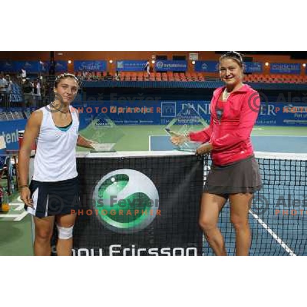 Dinara Safina (RUS) and Sara Errani (ITA)after the final of Banka Koper Slovenia Open, WTA tour in SRC Marina, Portoroz 26.7.2009 