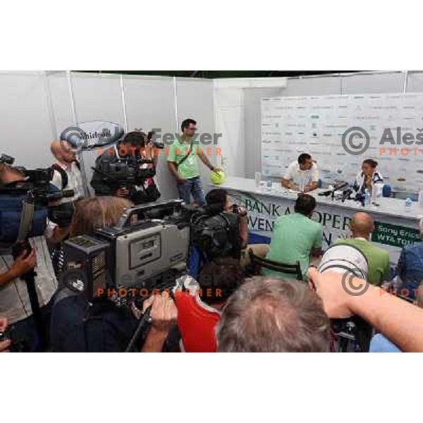 Sara Errani (ITA) at press conference after final of Banka Koper Slovenia Open, WTA tour in SRC Marina, Portoroz 26.7.2009 