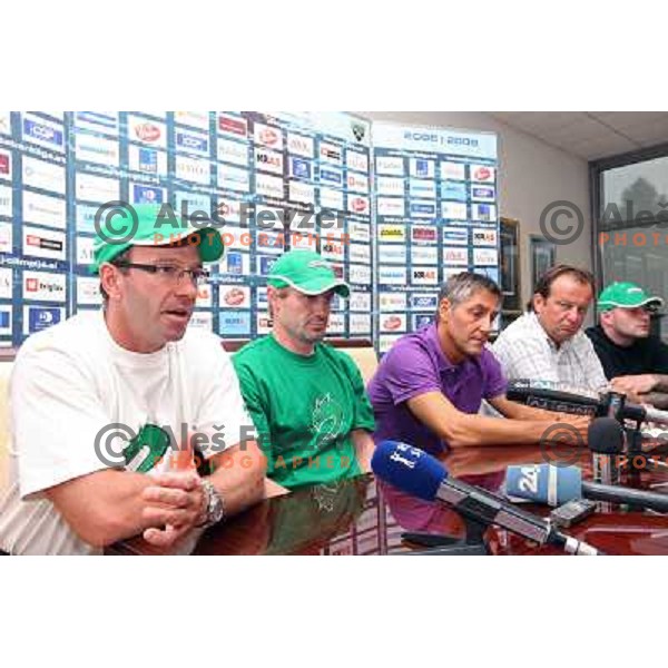  Ivo Jan, Mejac, Matjaz Sekelj at Tilia Olimpija pre-season press conference at Hala Tivoli, Ljubljana 3.8.02009 