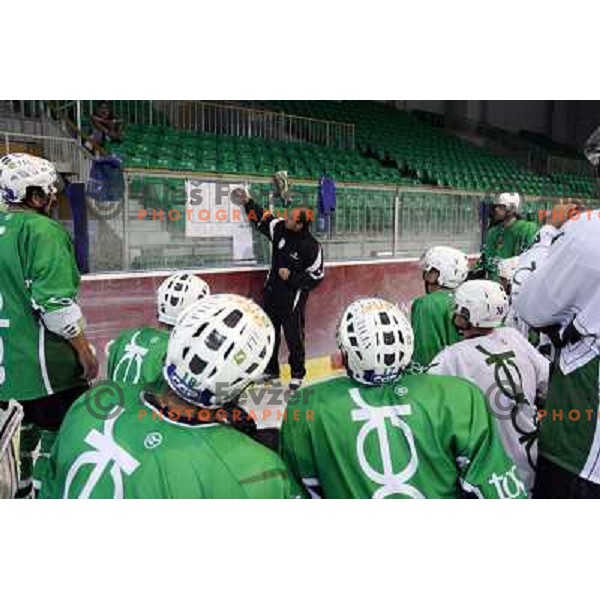 Head coach Dany Gelinas from Tilia Olimpija at first ice practice session for 2009-2010 season in Hala Tivoli, Ljubljana, Slovenia 3.8.2009 