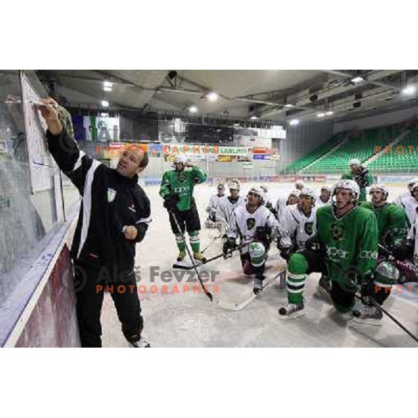 Head coach Dany Gelinas from Tilia Olimpija at first ice practice session for 2009-2010 season in Hala Tivoli, Ljubljana, Slovenia 3.8.2009 